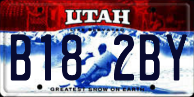 UT license plate B182BY