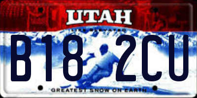 UT license plate B182CU