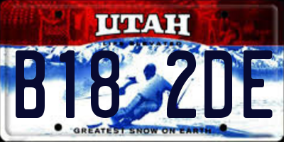 UT license plate B182DE