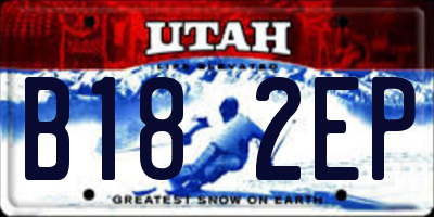 UT license plate B182EP