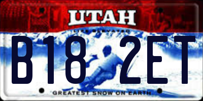 UT license plate B182ET