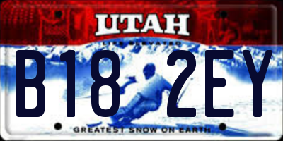 UT license plate B182EY