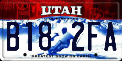 UT license plate B182FA