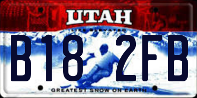 UT license plate B182FB