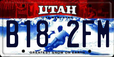 UT license plate B182FM