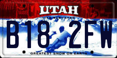 UT license plate B182FW