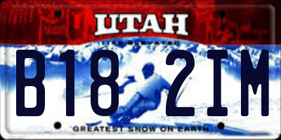 UT license plate B182IM