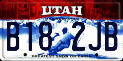 UT license plate B182JB
