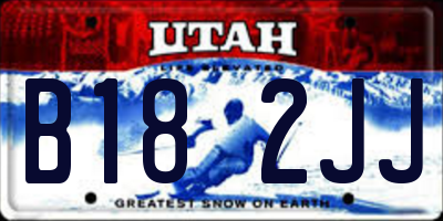UT license plate B182JJ