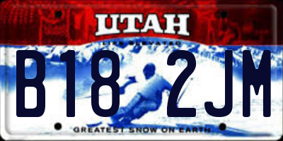 UT license plate B182JM