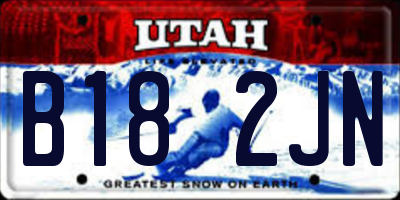 UT license plate B182JN