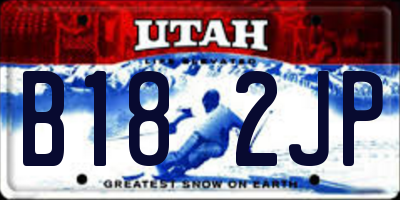 UT license plate B182JP