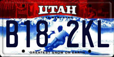 UT license plate B182KL