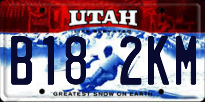 UT license plate B182KM