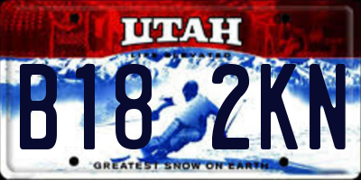 UT license plate B182KN