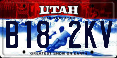 UT license plate B182KV