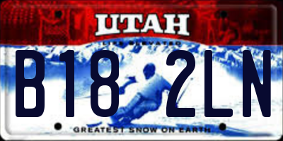 UT license plate B182LN