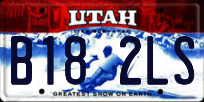 UT license plate B182LS
