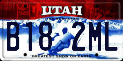 UT license plate B182ML