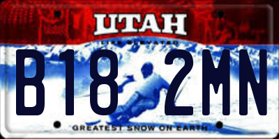 UT license plate B182MN