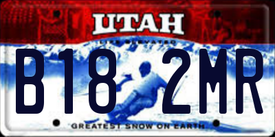 UT license plate B182MR