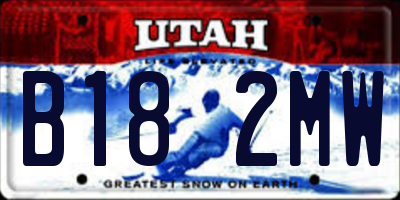 UT license plate B182MW