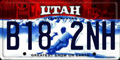 UT license plate B182NH