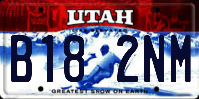 UT license plate B182NM