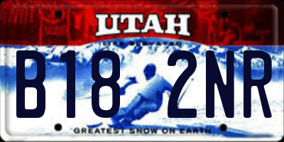 UT license plate B182NR