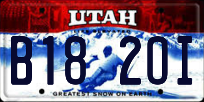 UT license plate B182OI