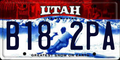UT license plate B182PA