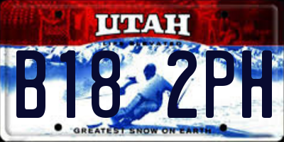 UT license plate B182PH