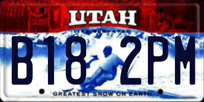 UT license plate B182PM