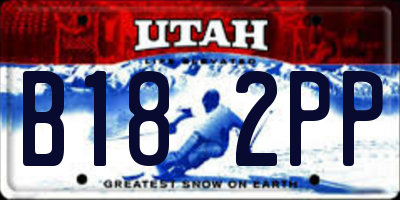 UT license plate B182PP