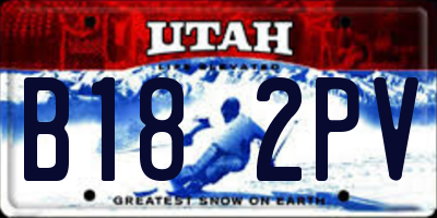 UT license plate B182PV
