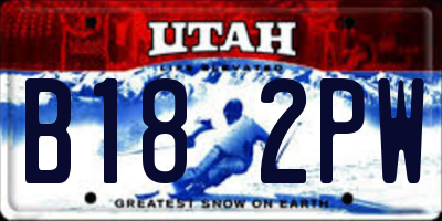 UT license plate B182PW