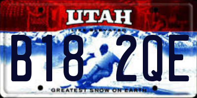 UT license plate B182QE