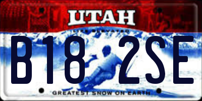 UT license plate B182SE