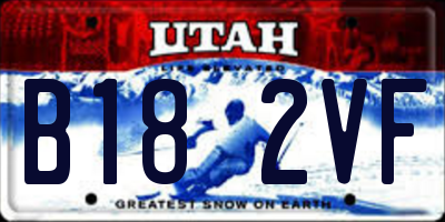 UT license plate B182VF