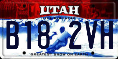 UT license plate B182VH