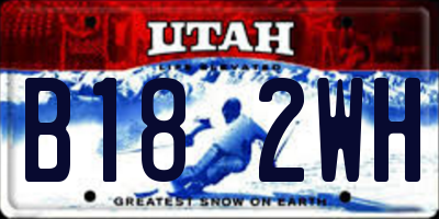 UT license plate B182WH
