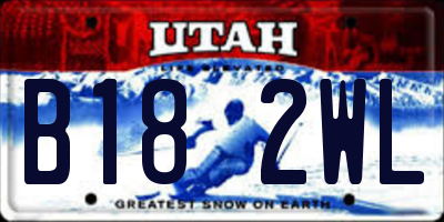 UT license plate B182WL