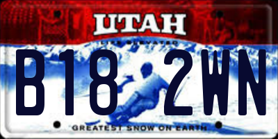 UT license plate B182WN
