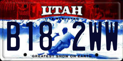 UT license plate B182WW