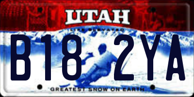UT license plate B182YA