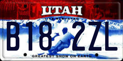 UT license plate B182ZL