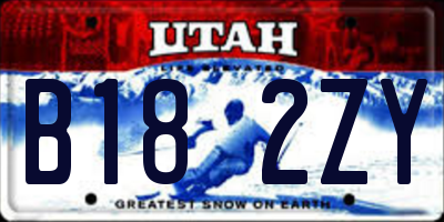 UT license plate B182ZY