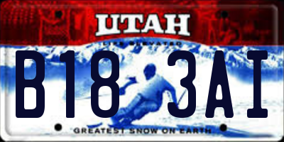 UT license plate B183AI