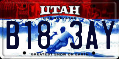 UT license plate B183AY