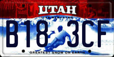UT license plate B183CF